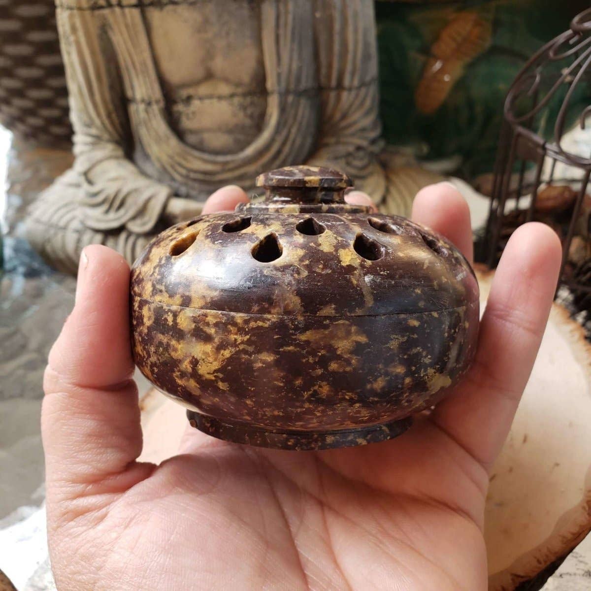 My Magic Place Shop - Wholesale Incense Holder - Soapstone Multi Burner, Charcoal Burner, Incense holder5