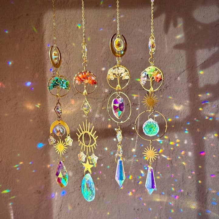 LilAryenne | Jewelry & Suncatchers - Vente Attrape-soleil - Attrape-soleil en cristal Tree of Life | Chakra Stones