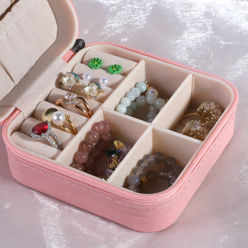 PEACH ACCESSORIES – Engroshandel Smykkesskrin – Tweed Top Smykkeskrin i Rød PUR0837