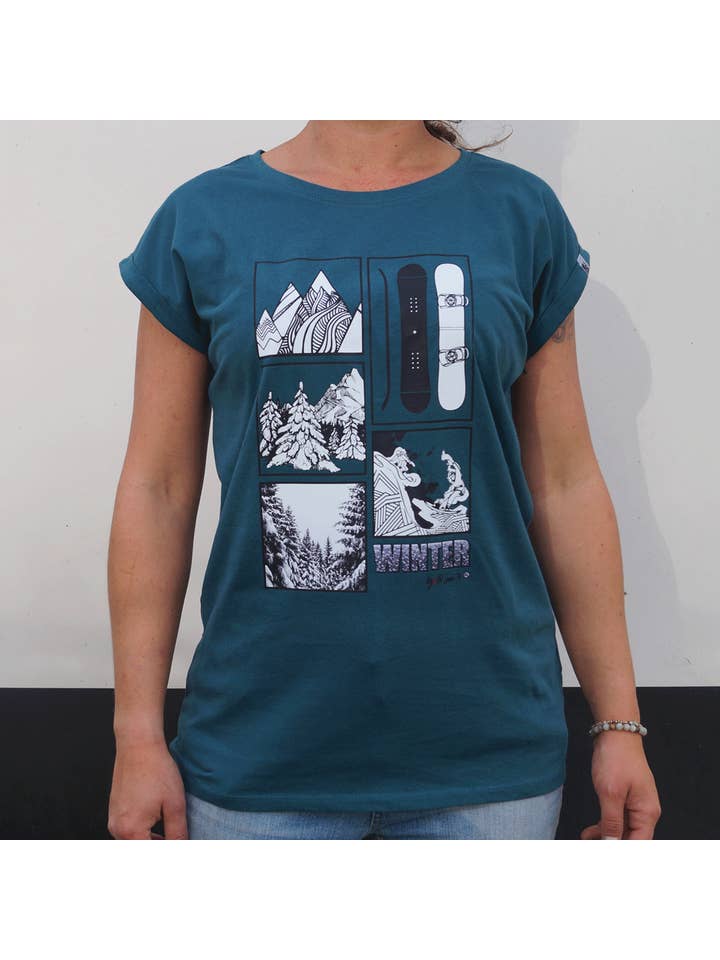 Hot Savoie 74 - Wholesale Screen Printed T-Shirt - Women's - Women's T-shirt - Winter Pelemele6