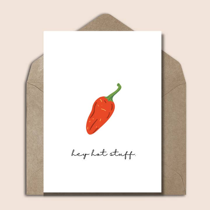 Lustige Grußkarte Love Valentines with Pepper für den Großhandel von Studio Mo