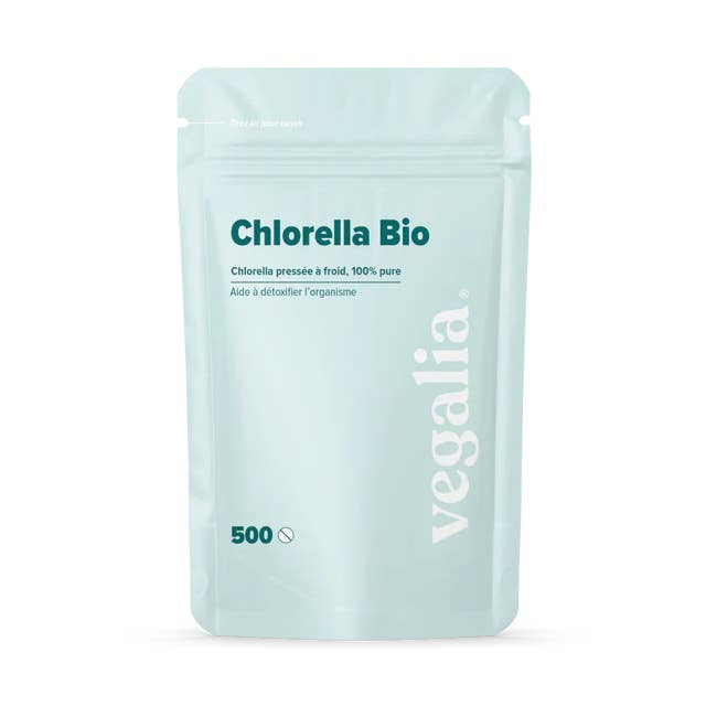 Organic chlorella tablets (500cp) for wholesale by Vegalia