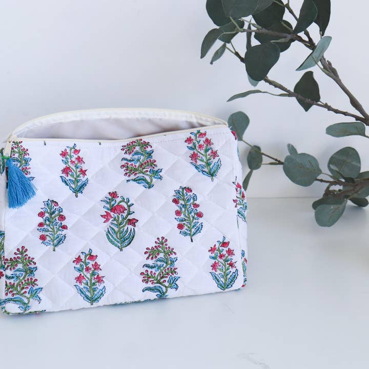 Boho Leak Proof Handmade Toiletry & Makeup Bag for wholesale by TerraWeaveHome