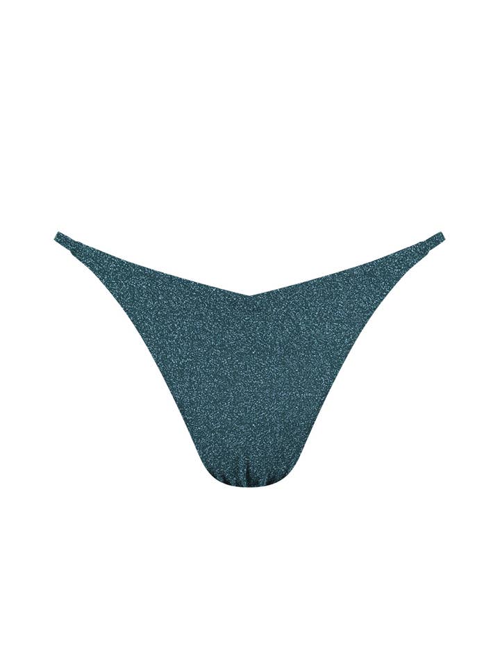 Tangatrosa i bikini-stil - Tealgrön Lurex för wholesale av Chlamys Varia by MrMiss Studio