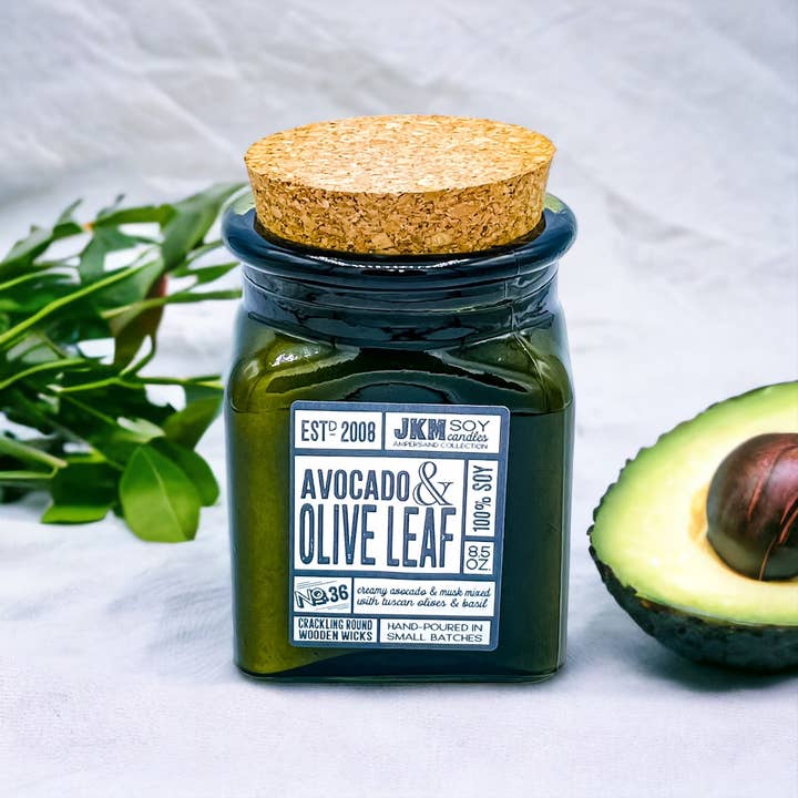 #36 Avocado & Olive Leaf - Ampersand Collection for wholesale by JKM Soy Candles