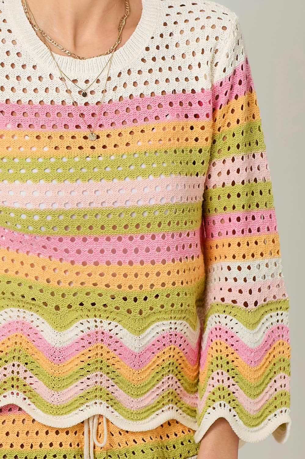 Mystree - Wholesale Pullover-trui - Dames - 61007 Open Stitch High Low Trui27