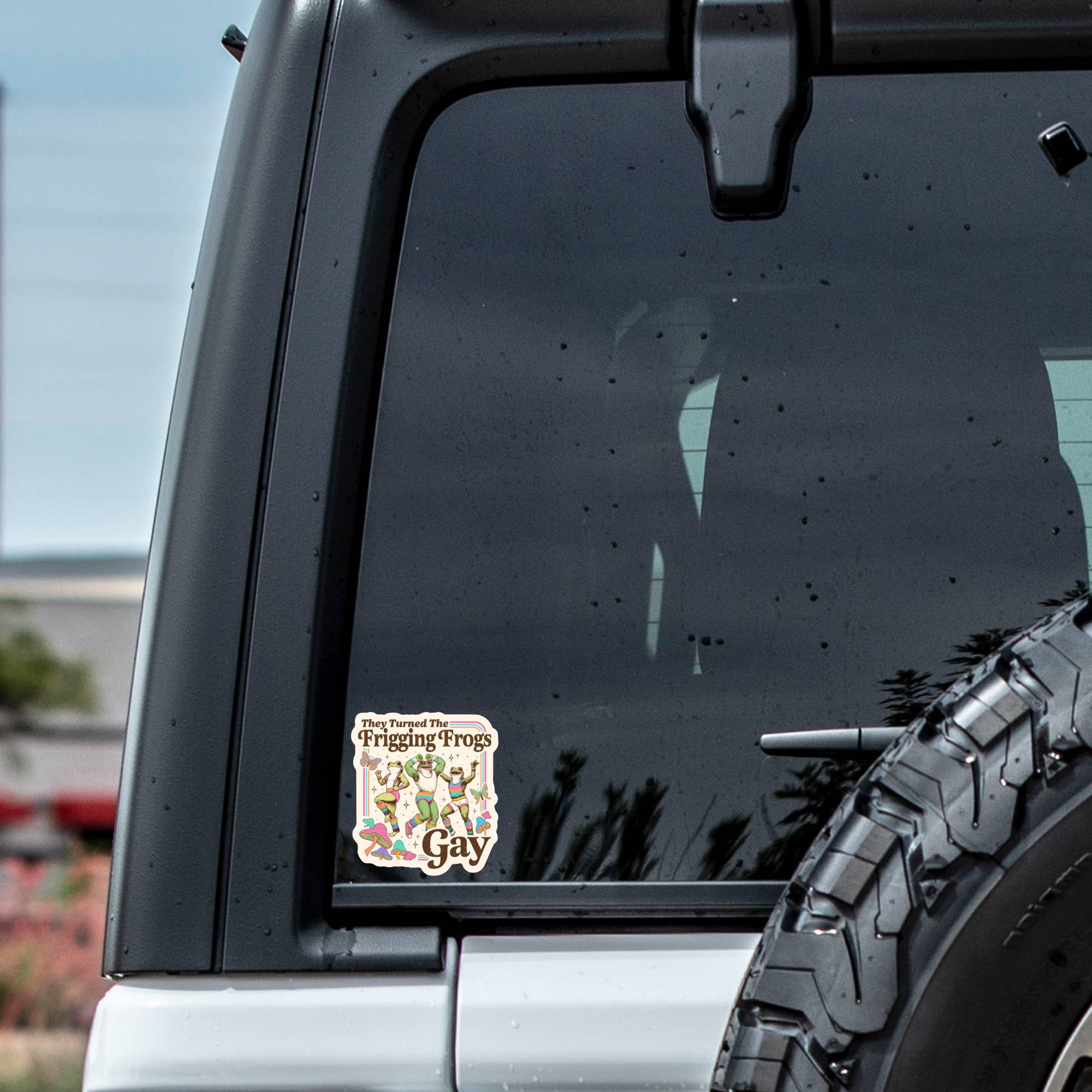 Juju and Moxie - Wholesale Sticker - Funny LGBTQ Frog Pride Humor Buff High Quality Vinyl Sticker3