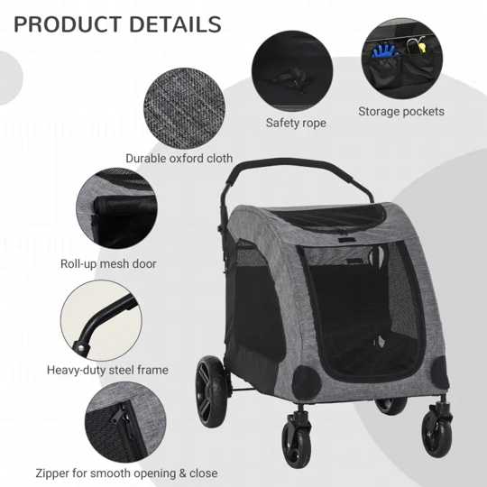 Furr-Baby Gifts - Wholesale Pet Carrier - Cat/Dog - Foldable Pet Stroller with Storage Pocket11