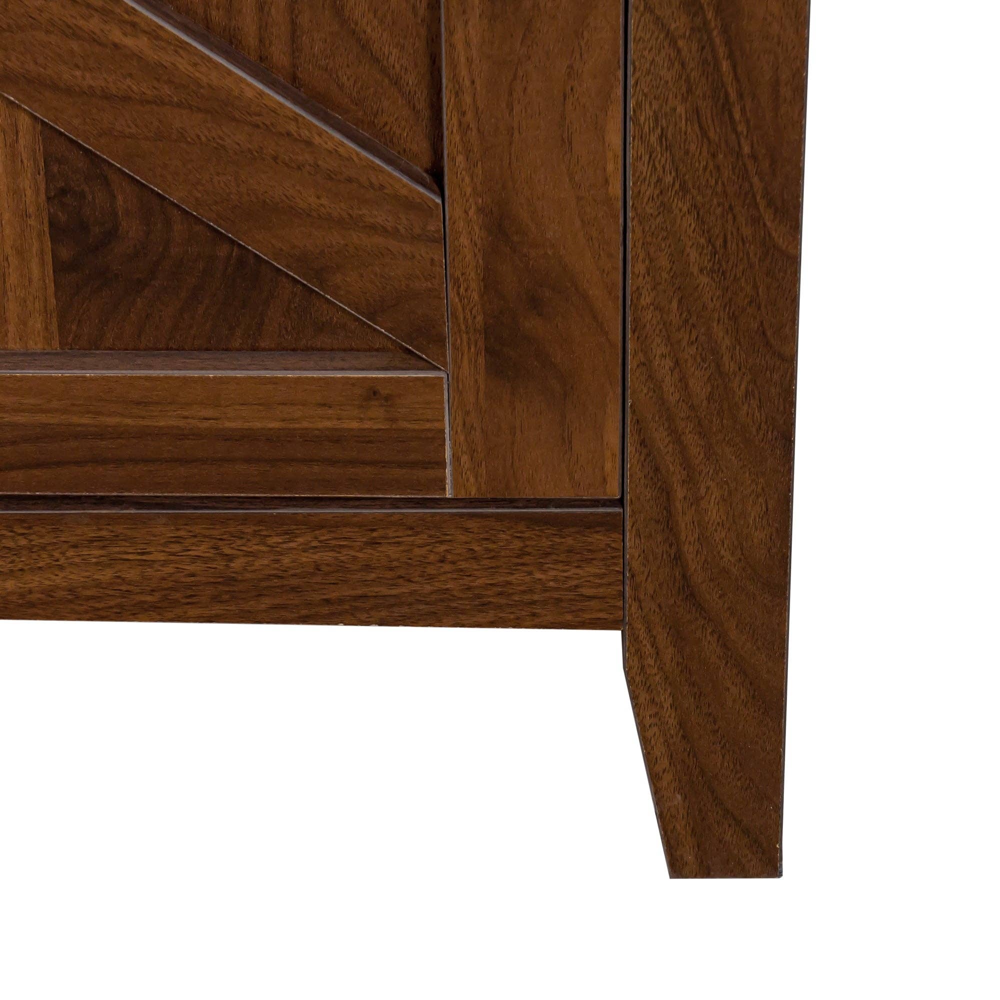 39F Inc. - Wholesale Cabinet - Walnut 4-Door Sideboard with 4 Shelves Freestanding Cabinet12