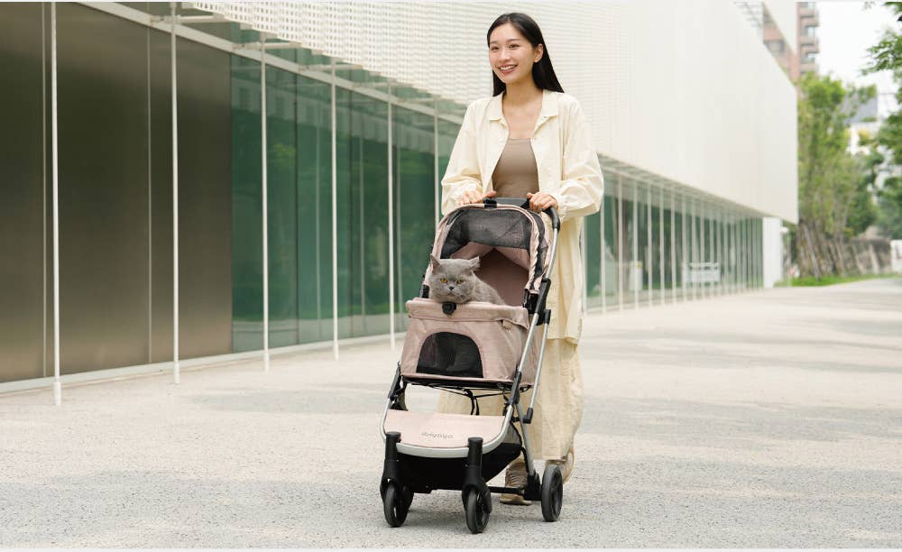 Ibiyaya - Wholesale Pet Carrier - Cat/Dog - Evolution Speedy Fold Pet Buggy Foldable Cat Rabbit Dog Pram10
