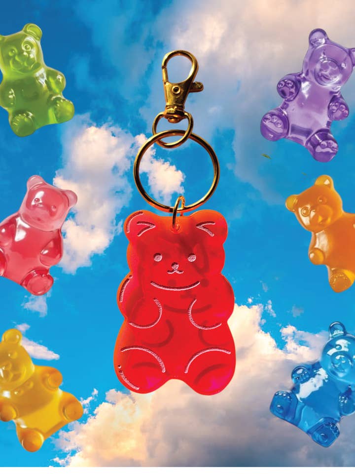 Gummibjörn Nyckelring/Väskdekoration för wholesale av No Guts No Glory Jewelry + Co