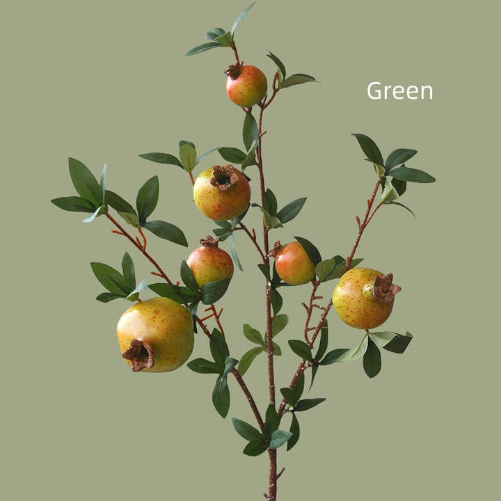 ACNITE(We cover U.S. import duties) - Wholesale Artificial Plant - Artificial Orange pomegranate fruits branches home decor10