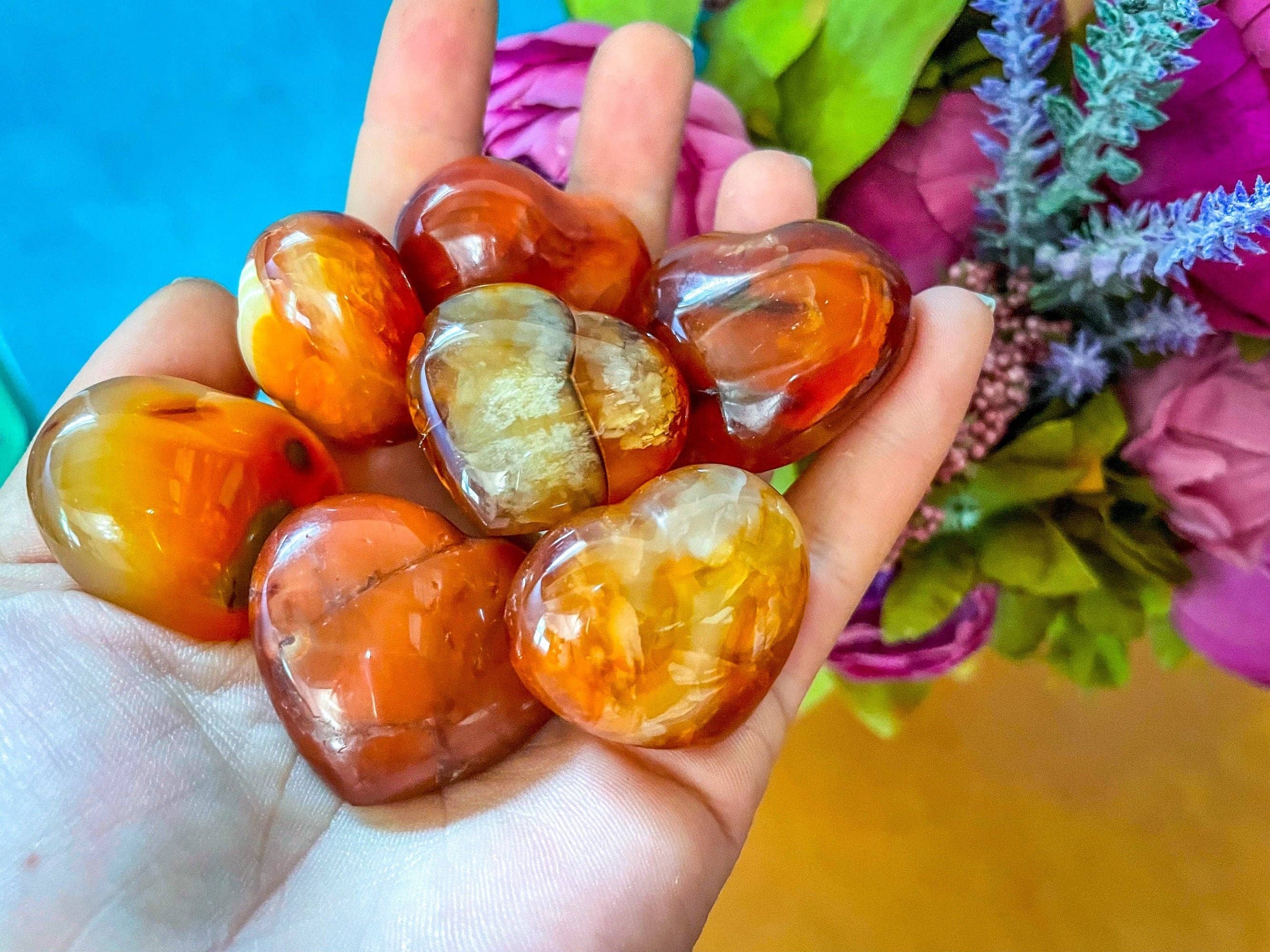 Mandala Gems - Wholesale Spiritual Stone/Crystal - Pocket Sized Carnelian Hearts0