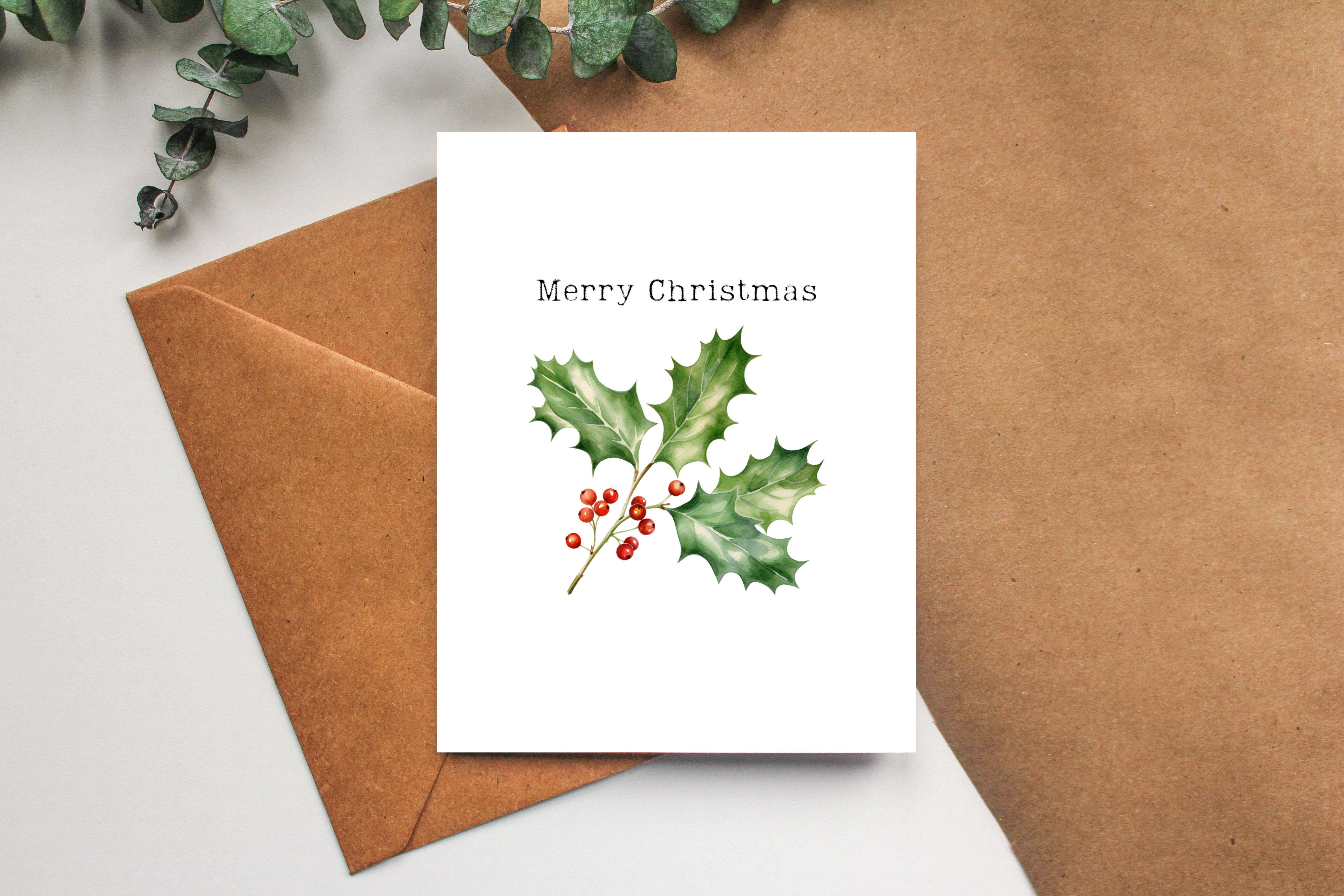 Balsam Paper Co - Wholesale Christmas Card - Boho Christmas Card - Christmas Poinsettia Greeting Card