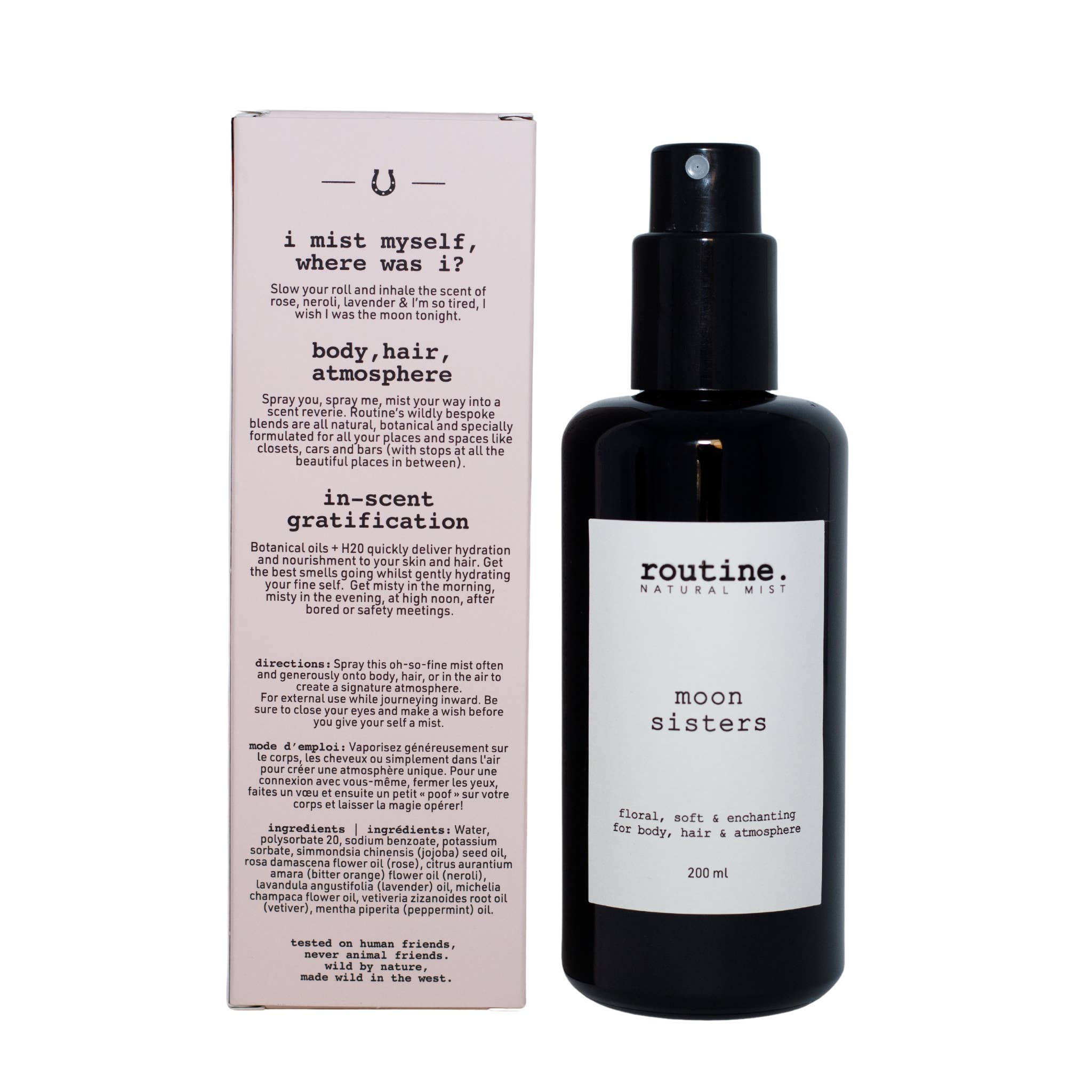 Routine – wholesale Face & body mist/water – Moon Sisters 200ml Body, Hair & Atmosphere Mist1
