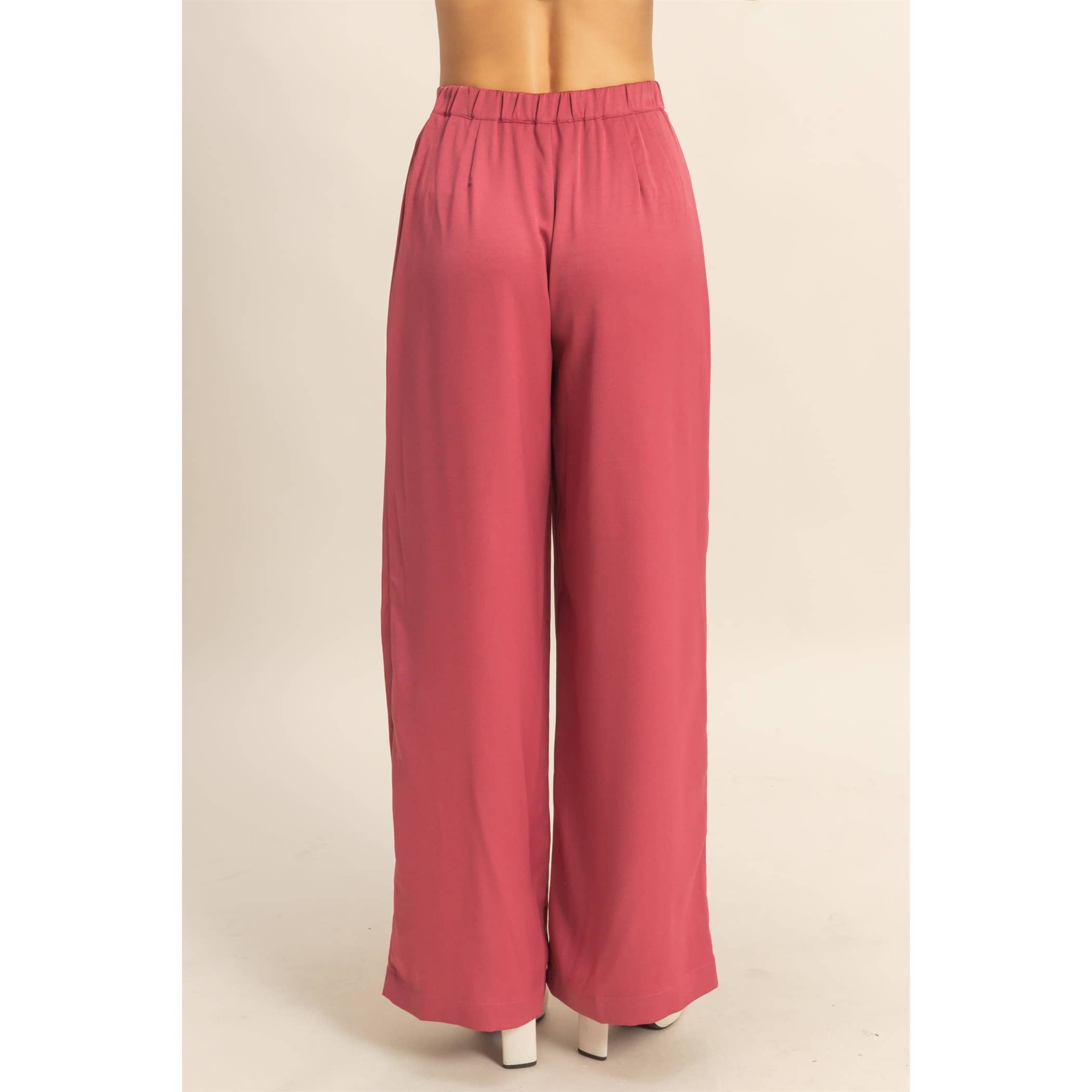 HYFVE - Wholesale Broek - Dames - Wijde Palazzo Broek Met Plooidetail1