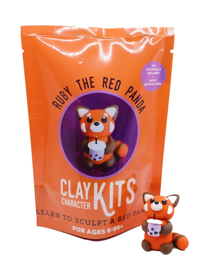 Red Panda DIY Polymer Clay Kit | Arts & Craft Kit for wholesale by The Make Station | DIY Clay Kits