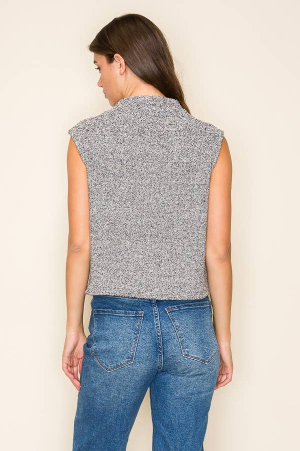 Tres Bien, Inc - Wholesale Tank Top - Women's - MOCKNECK S/L COZY KNIT CROP TOP7