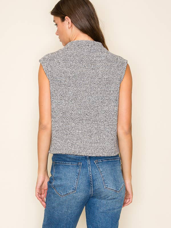 Tres Bien, Inc - Wholesale Tank Top - Women's - MOCKNECK S/L COZY KNIT CROP TOP7