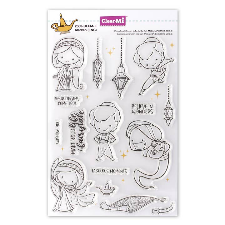 Impronte D'Autore - Wholesale Rubber/Decorative Stamp - Aladdin ENG Clear Polymer Stamps