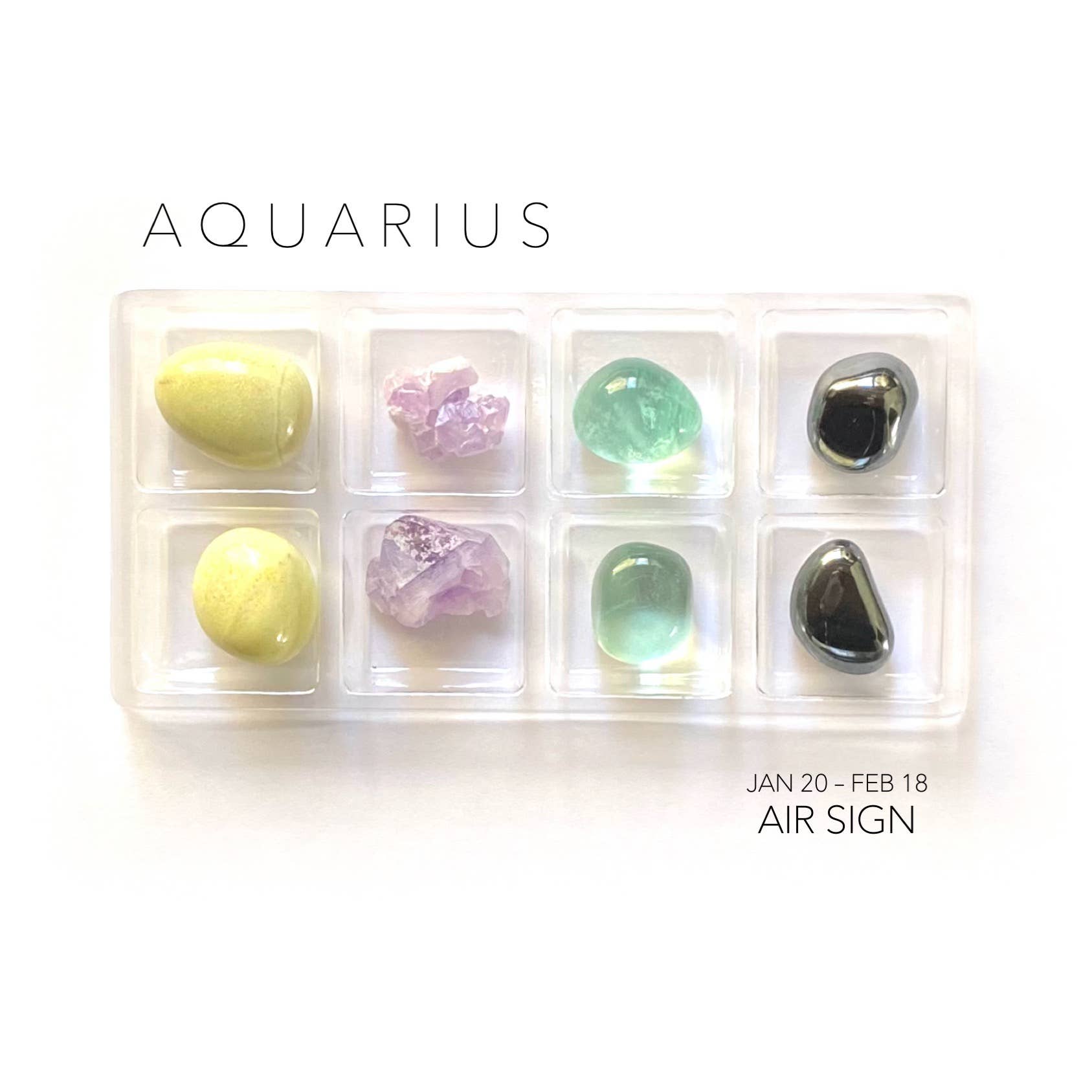 Crystal Grids - Vendita all'ingrosso Pietra/cristallo spirituale - Aquarius Zodiac - 20 gennaio-18 febbraio - set di kit di cristalli6