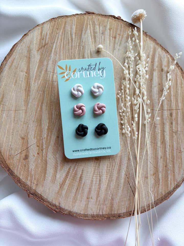 Knot Stud Trio for wholesale by Crafted by Cortney