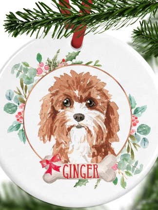 Cavapoo Personalisierbarer Weihnachtsschmuck für den Großhandel von WagATudeTags