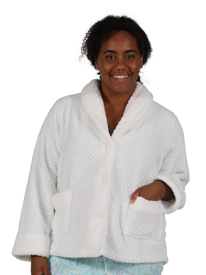 La Cera - Vente Haut d'intérieur – femme - Veste de lit en polaire Honeycomb6