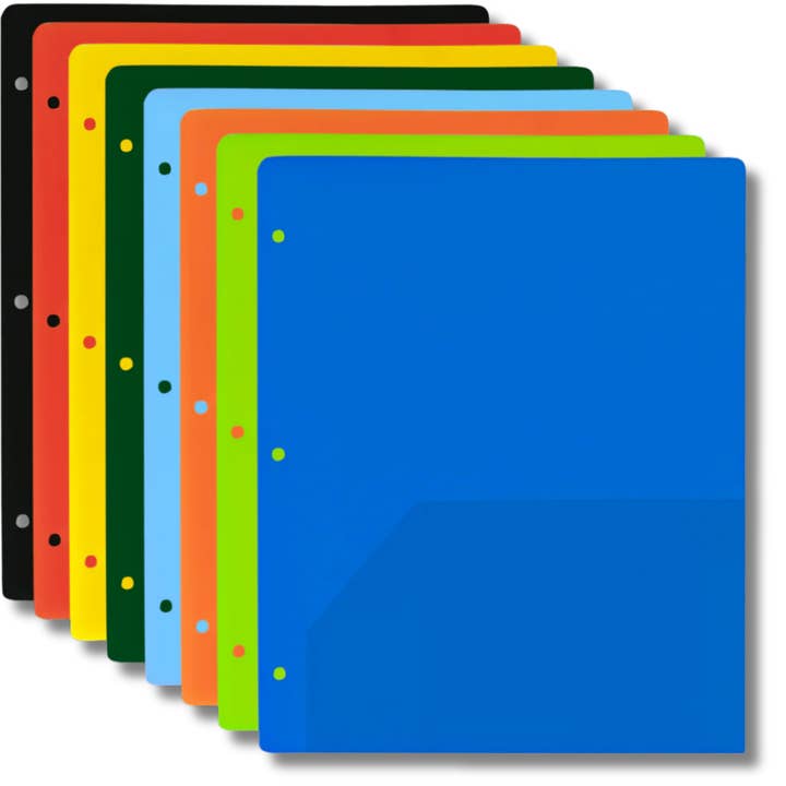 Back To School Translucent Poly Folders - Assorted for wholesale by Happy PoP