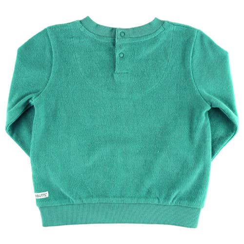 bleu Sweatshirt à col rond en maille éponge bleu océan pour garçons en vente sur Faire3