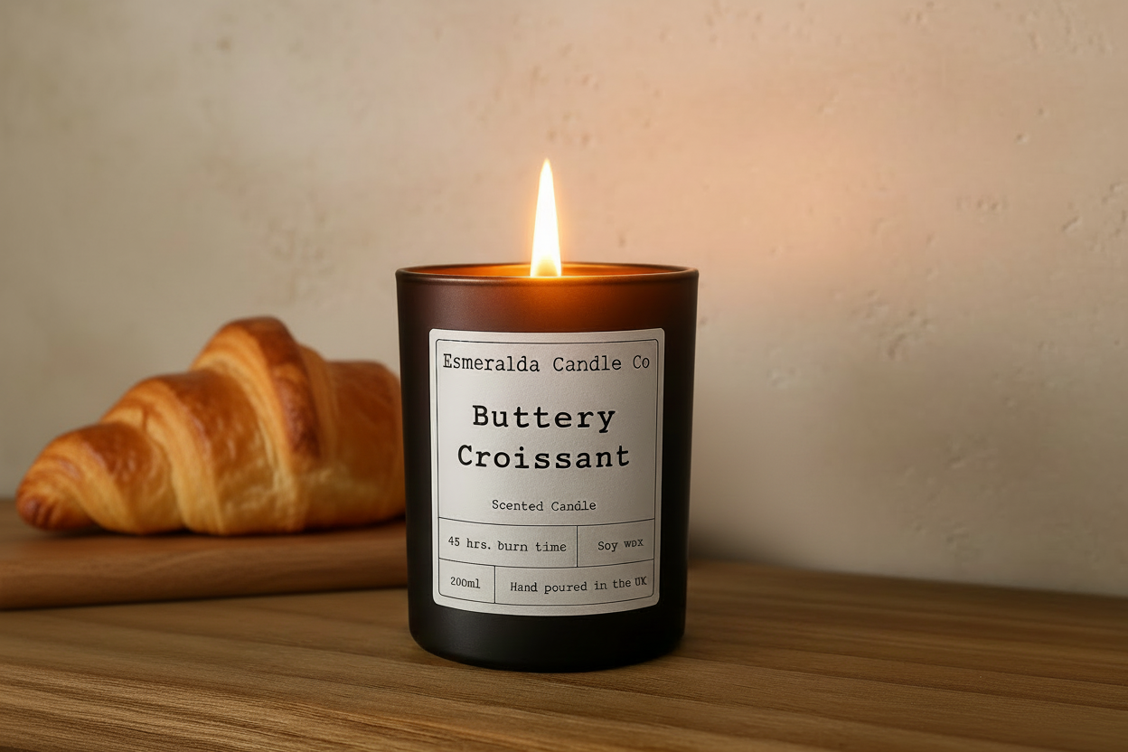 Esmeralda Candle Co - Vente Bougie en bocal - Esmeralda Candle Co – Bougie Parfumée Croissant Beurré0