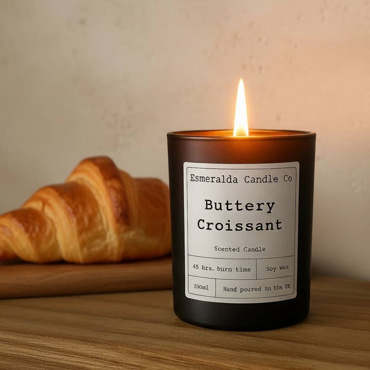 Esmeralda Candle Co - Vente Bougie en bocal - Esmeralda Candle Co – Bougie Parfumée Croissant Beurré0