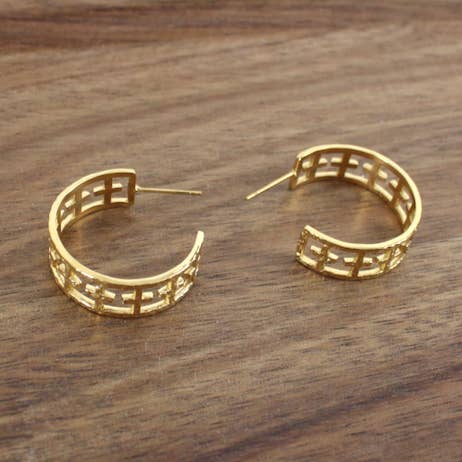 E23351 Brincos de Argola Aberta Inox por atacado de Pretty Persuasions