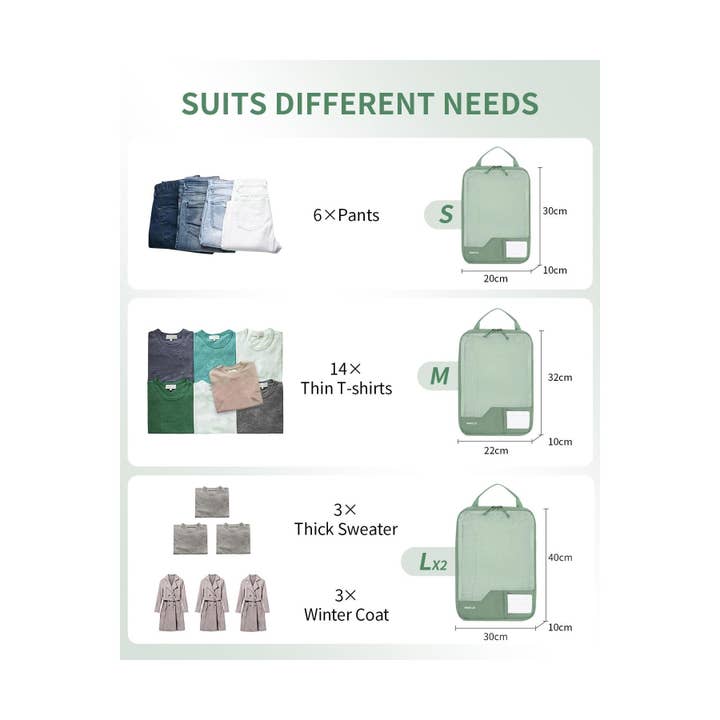 NARWEY INC - Wholesale Packing Cube - 4pcs Compression Packing Cubes, Suitcases Organiser Bag11