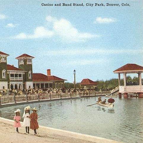 Impression d'art CO-51 Casino, Kiosque à musique, Parc de la ville, Denver, Colorado pour la vente par Found Image Press