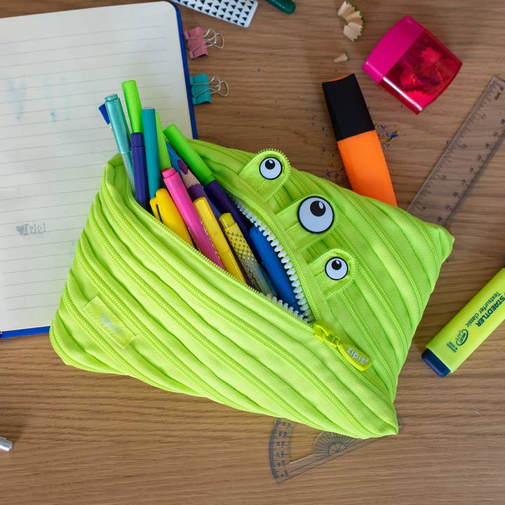 ZIPIT - Wholesale Pencil Case/Pouch - ZIPIT Jumbo Monster Pouch, Green Pencil Case for Kids