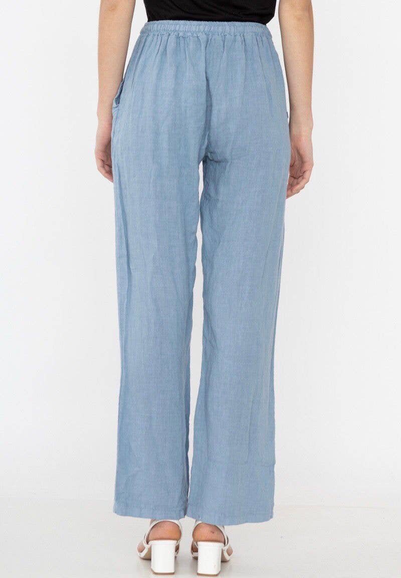 la maison des fibres naturelles - Wholesale Pants - Women's - Straight linen trousers 630132 100% linen47
