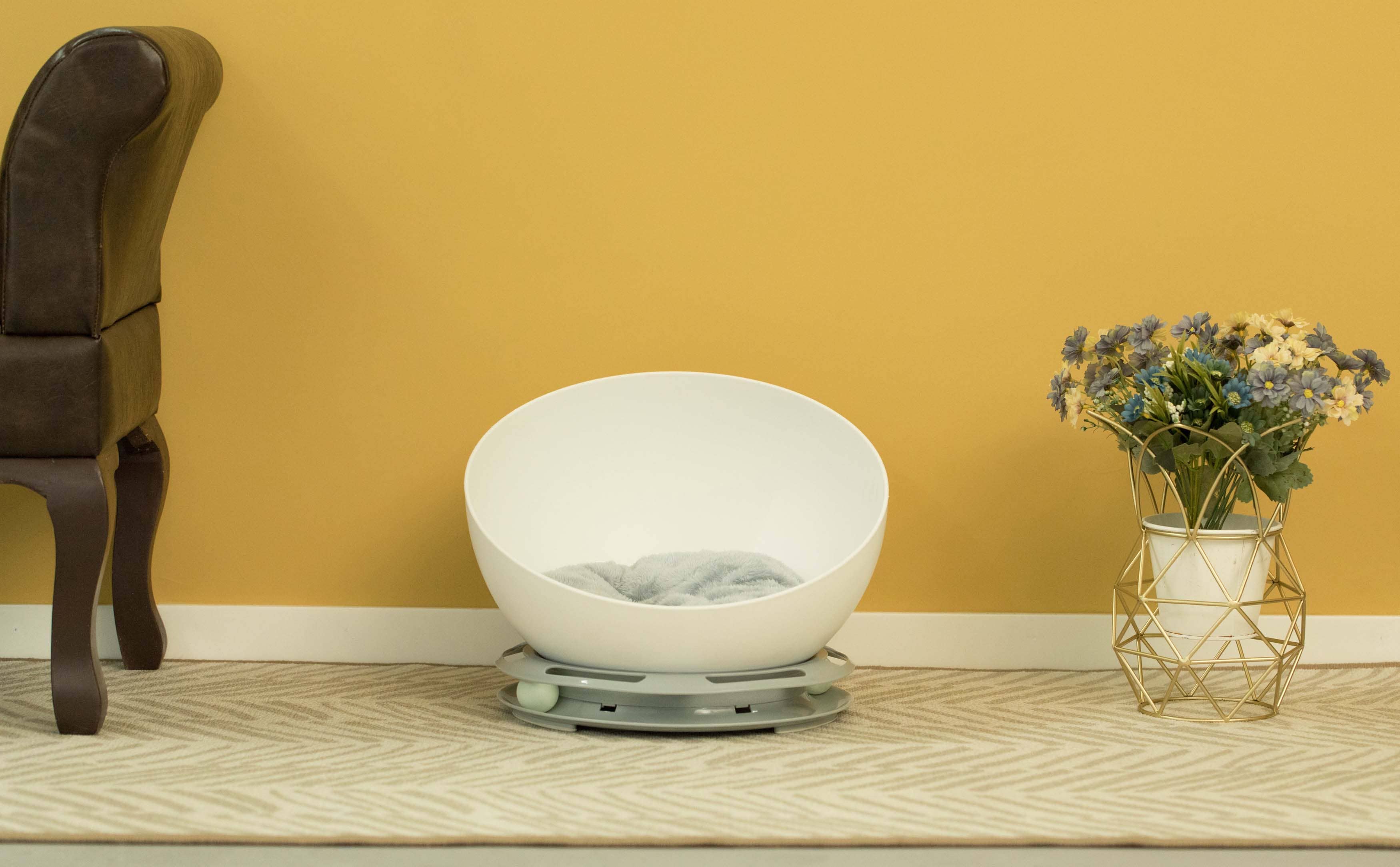 Quickway Imports - Wholesale Pet Bed - Cat/Dog - Plastic Bowl Shaped Sleeping Bed House Cat Cave Lounge7