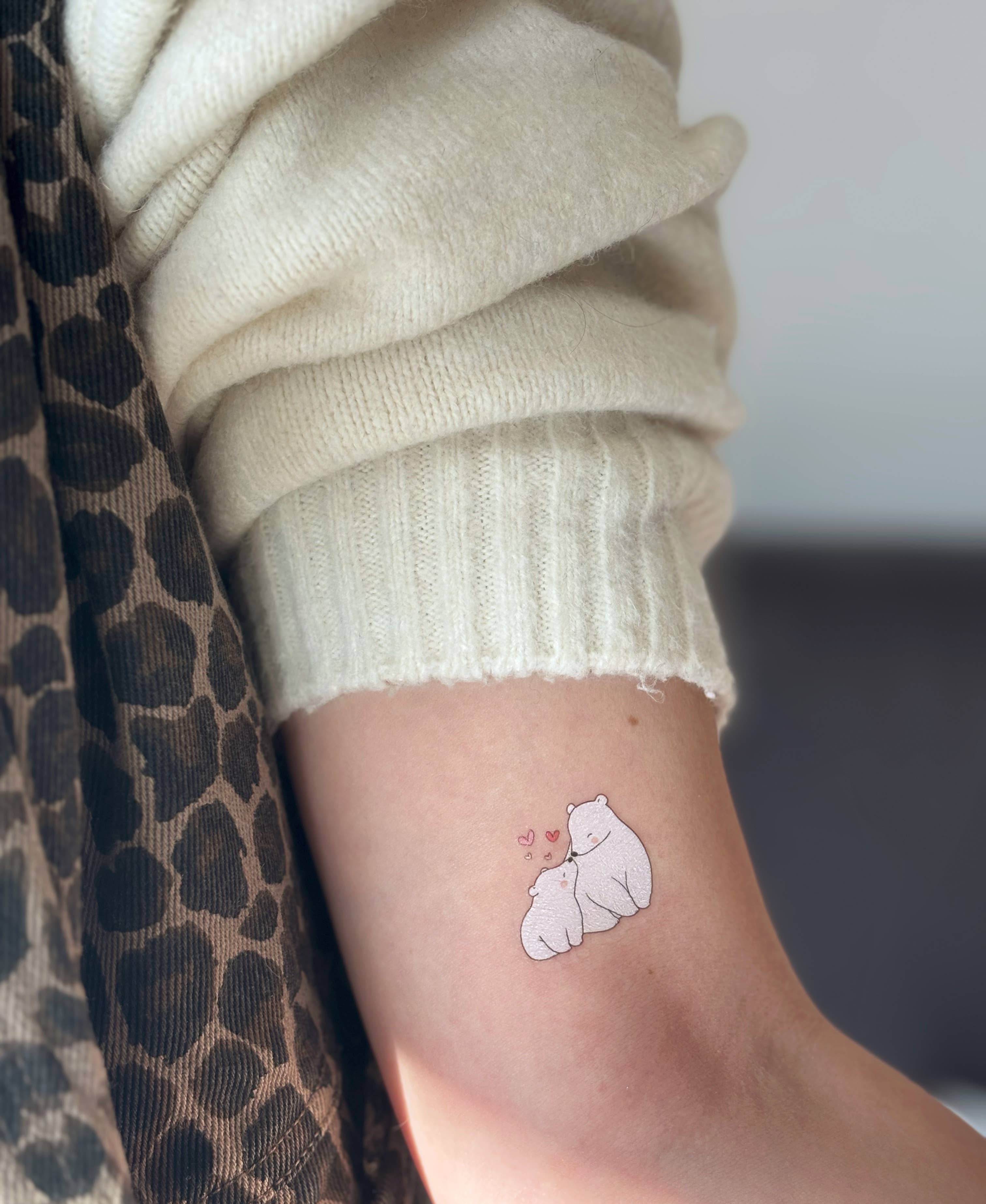 Sioou - Wholesale Temporary Tattoo - Maman et bébé ours x52