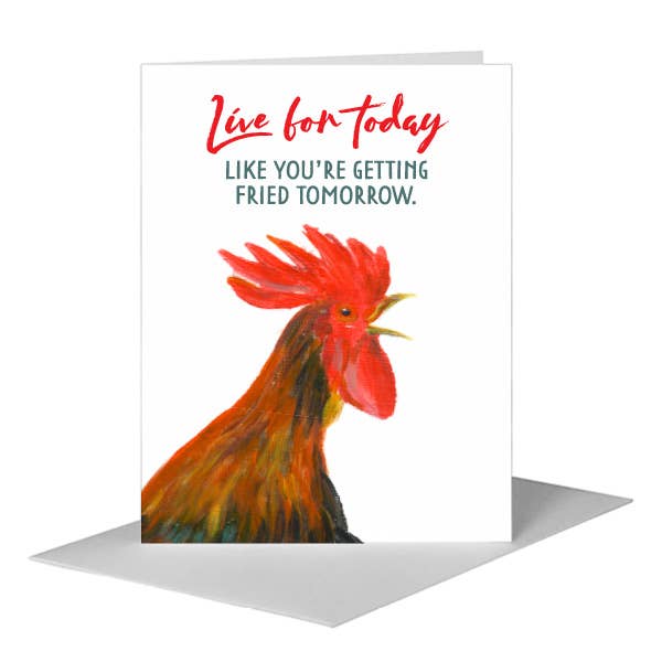 Morgenhahn, Grußkarte (#8375E) für den Großhandel von Printed Canvas