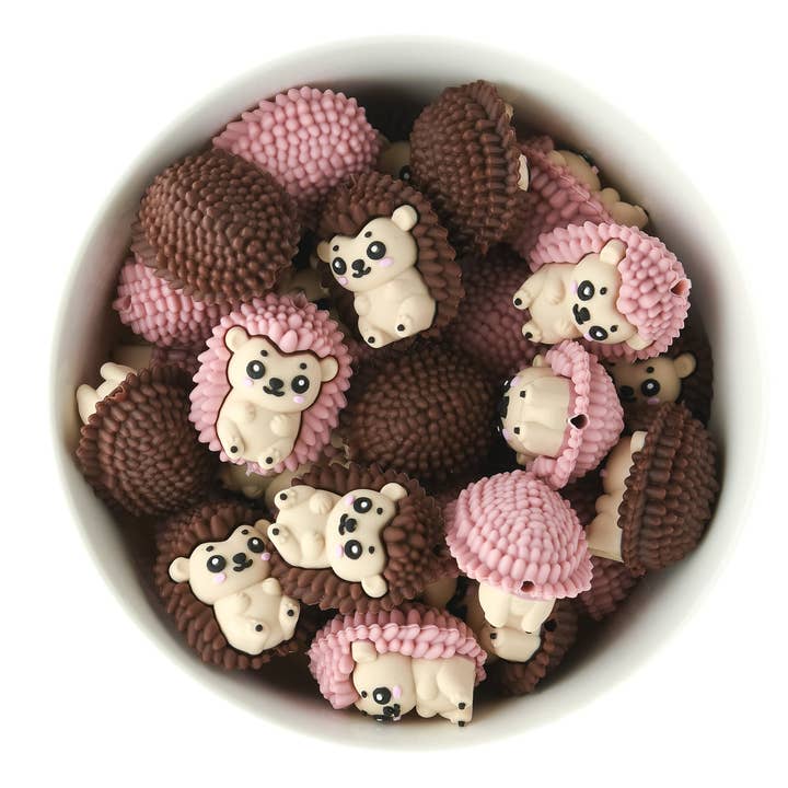 3D Egel Siliconen Focale Kralen voor wholesale door Cara & Co Silicone Craft Supply