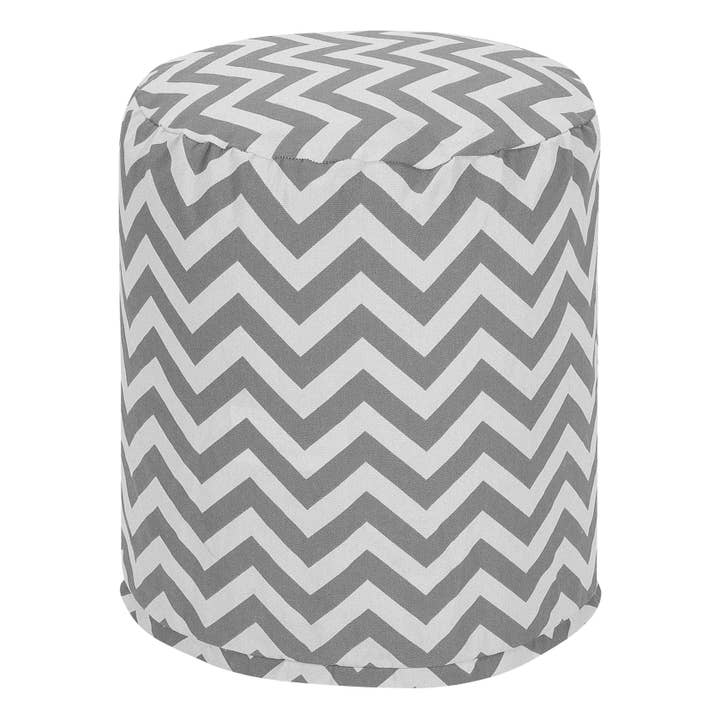 Pufe Chevron Cinzento Majestic Home Goods por atacado de Majestic Home Goods