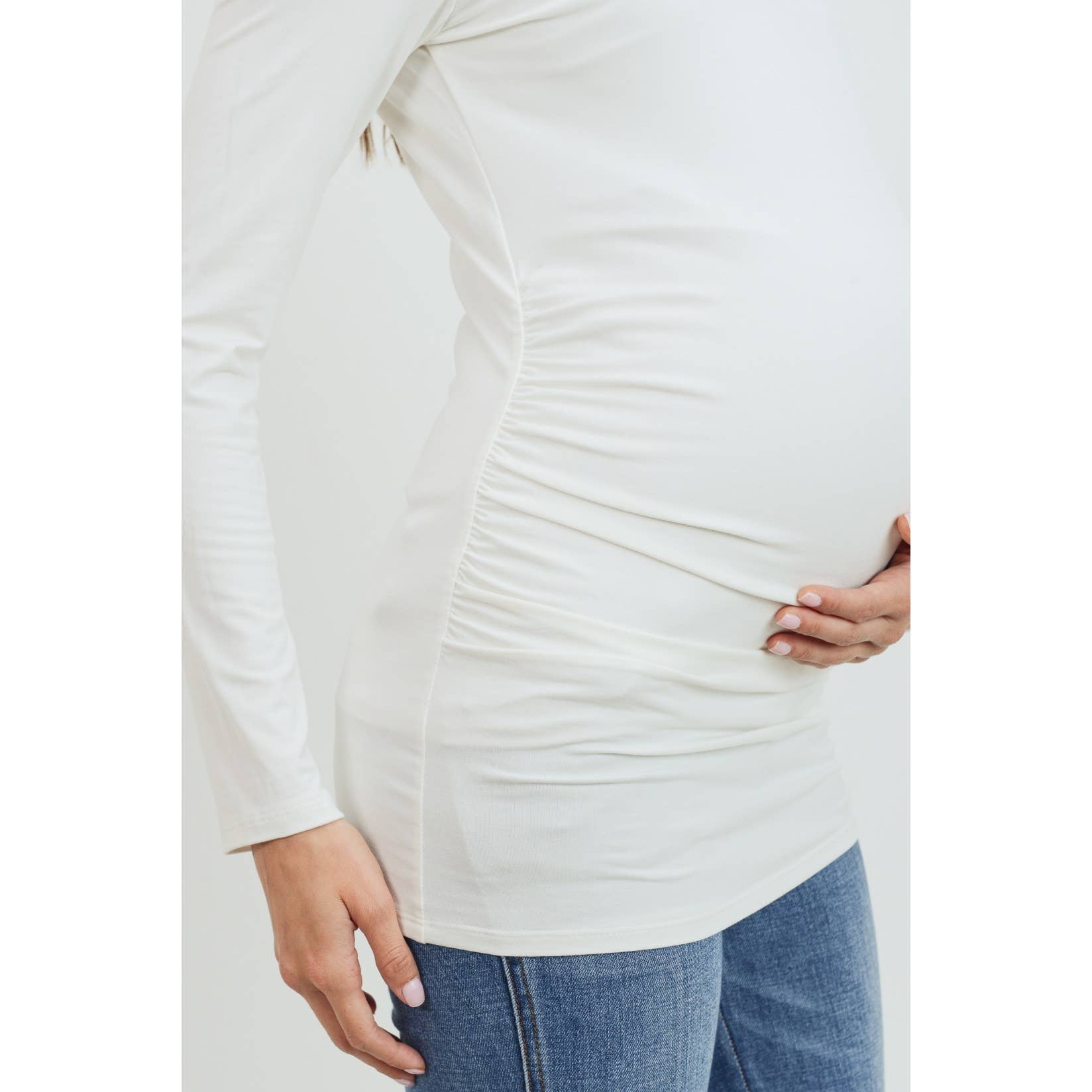 Hello Miz - Wholesale Top - Maternity - Long Sleeve Maternity Crewneck Knit Top14