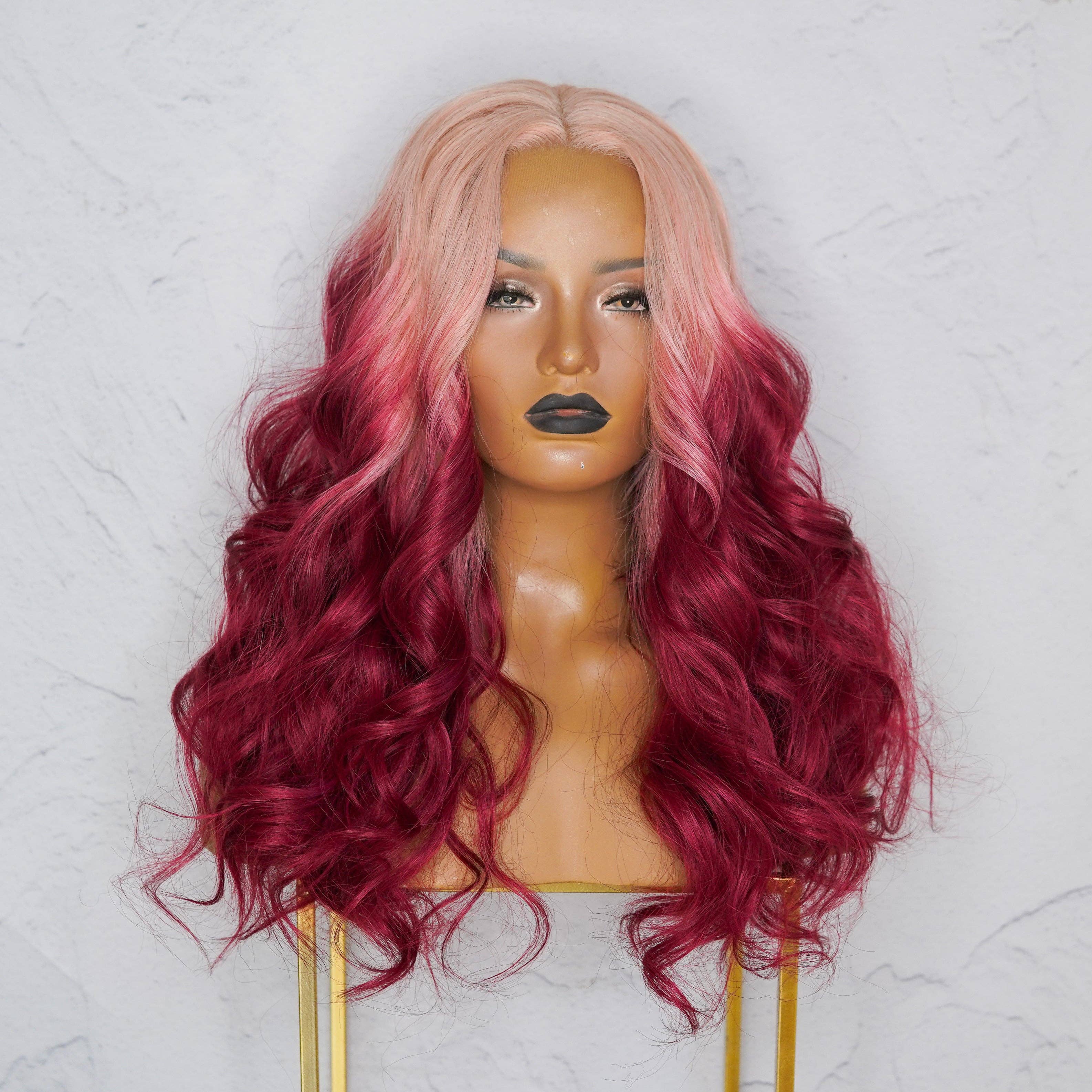 Milk & Honey – wholesale Hair extensions – TABITHA - Ombre Pink - Lace Front Wig0