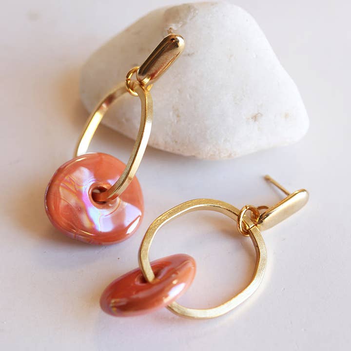 Long CLAY earrings for wholesale by ÉMOLO