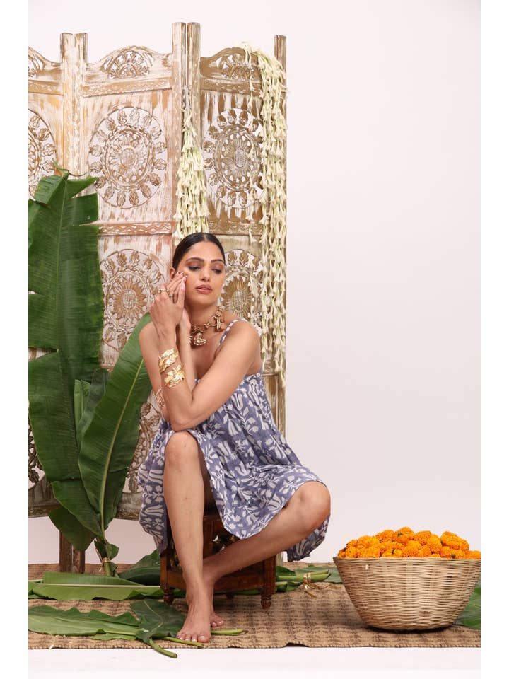 The Fox and The Mermaid - Wholesale Dress - Women's - Block Printed Day and Night Dress (Alila) 6