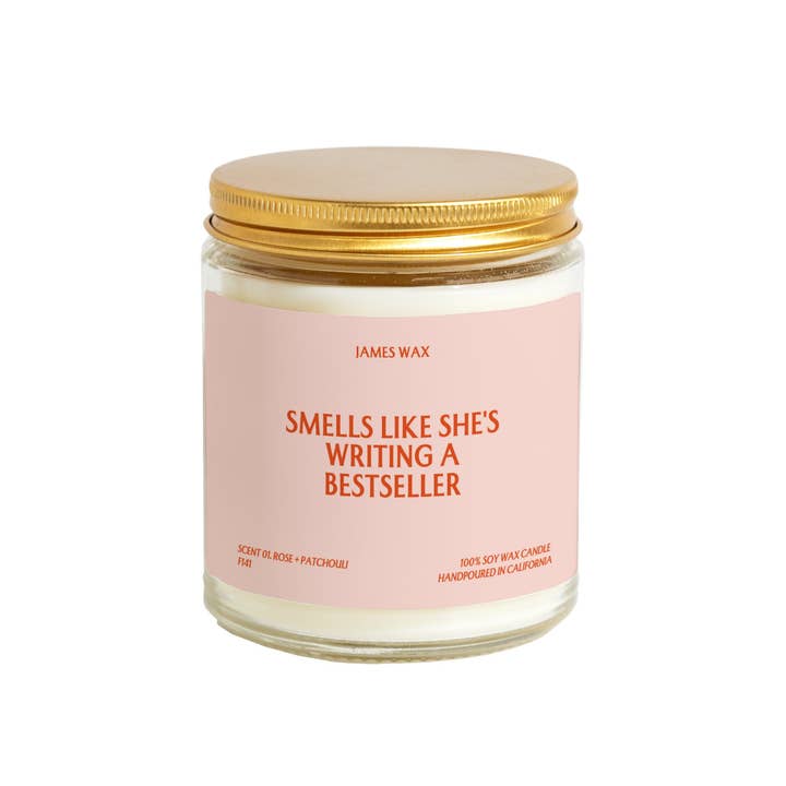 James Wax – wholesale Jar/filled candle – Author Gift Writing Bestseller Candle Aspiring Author Writer's Inspiration For Writter F141