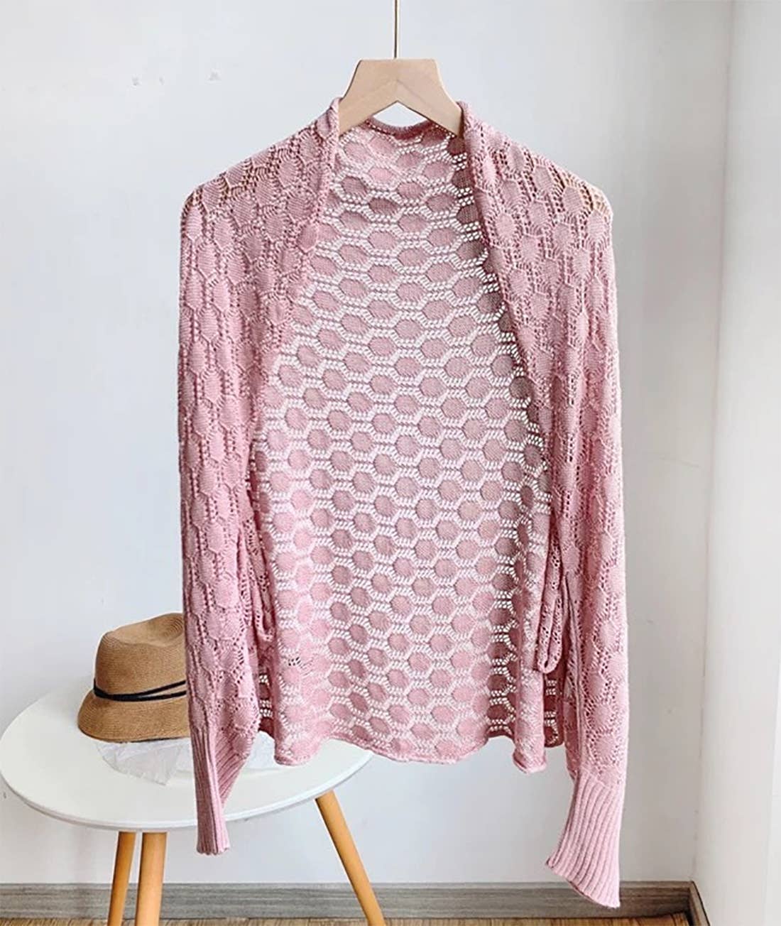 Fennco Styles - Vendita all'ingrosso Cardigan - Donna - Maglione bolero all'uncinetto traforato con maniche lunghe28