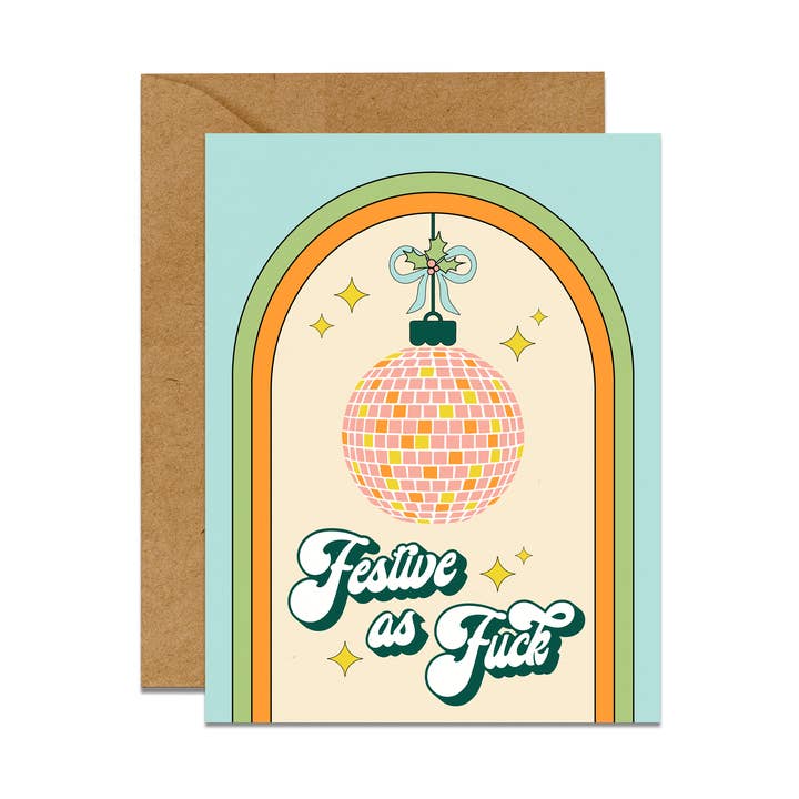 Biglietto Festivo del C*zz* | Divertente Biglietto Retrò per le Feste per la vendita all'ingrosso da parte di No Yeah For Sure