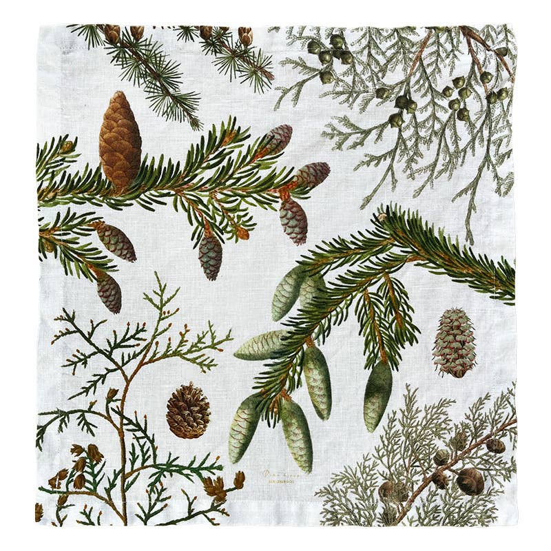 Koustrupco - Wholesale Dinner & Cloth Napkin - Pine trees - linen napkin - Made in Europe3